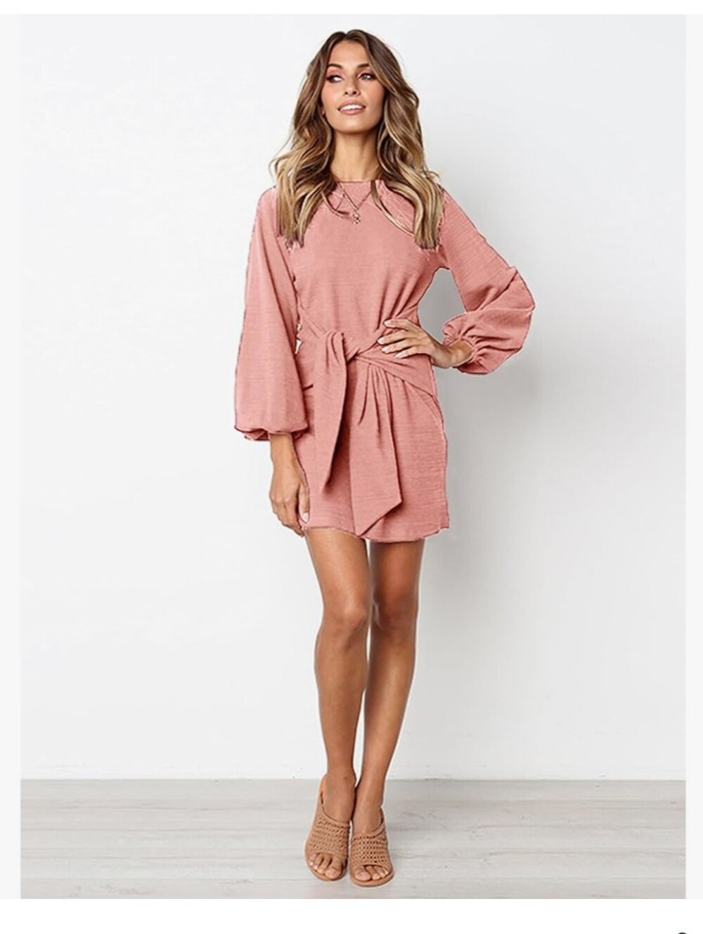 PrettyGarden Front Tie Knit Dress